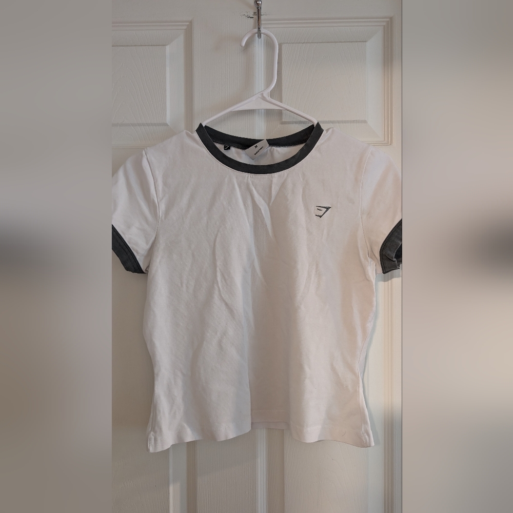 White and Green Logo T-Shirt